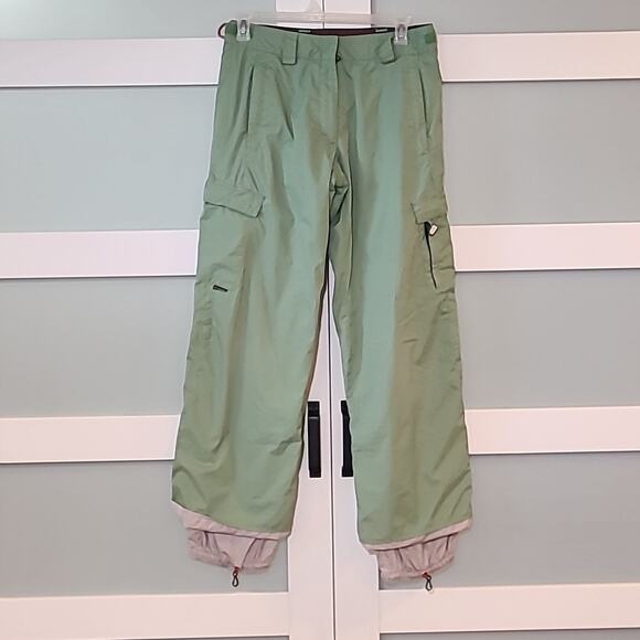 Vintage K2 Snow Pants Ski Snowboarding Jetstream Lined Women's Size Medium Green - Picture 1 of 5